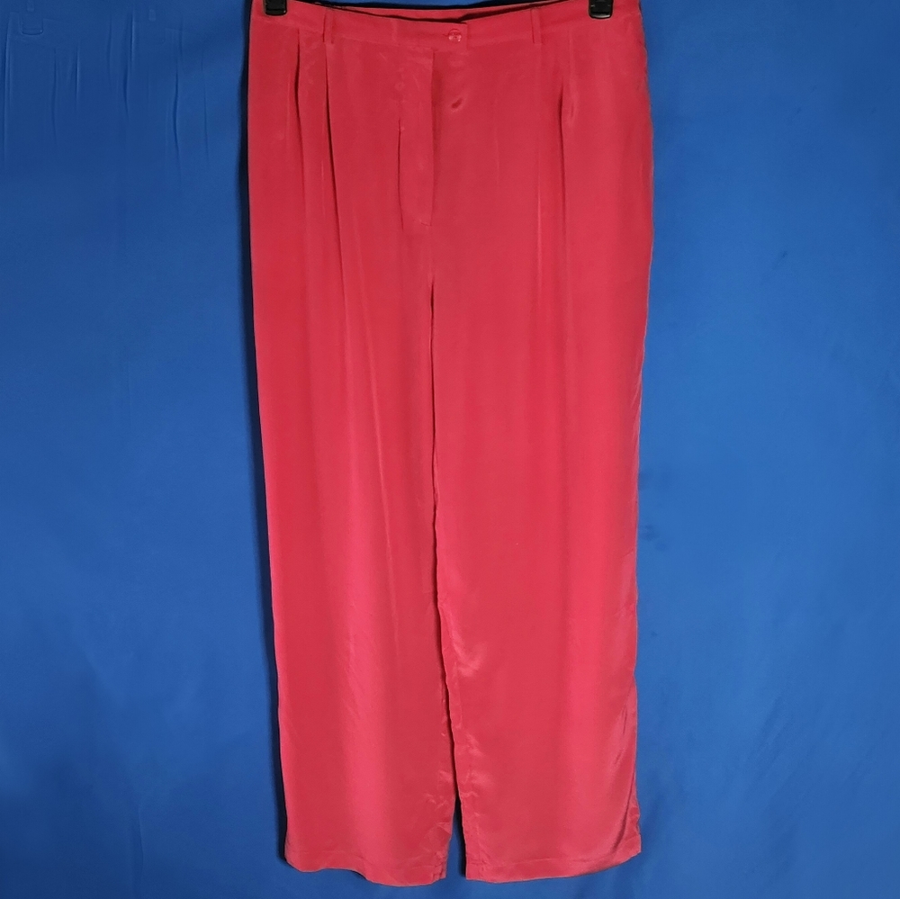 Diane Gilman Wide Leg Silk Pants